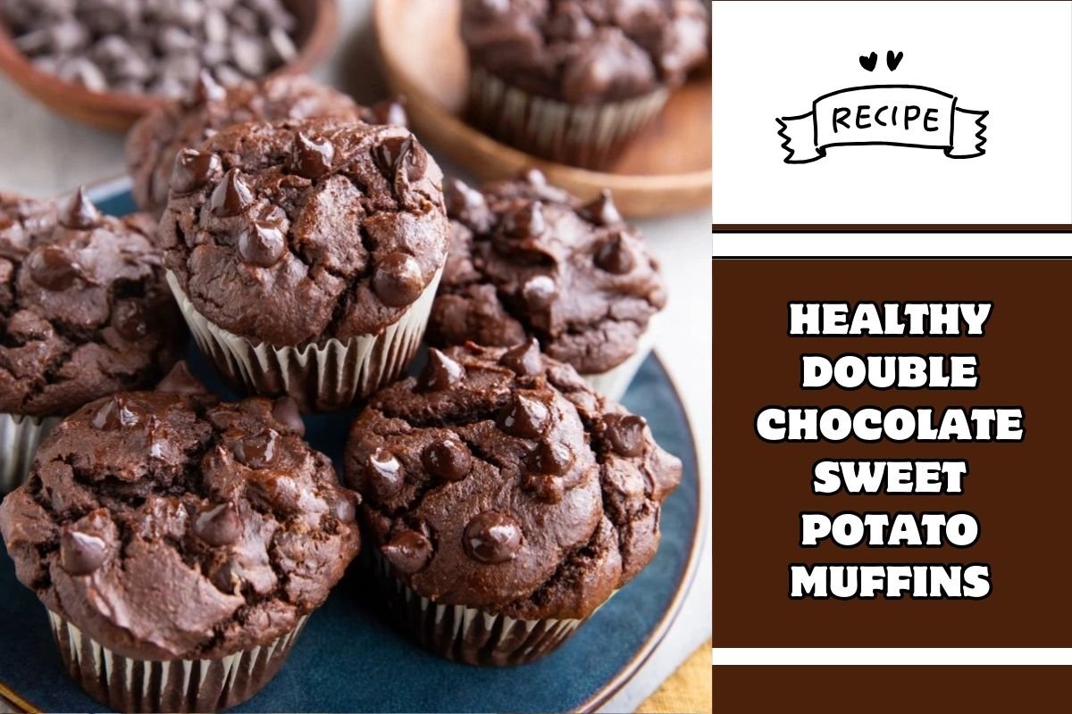 Healthy Double Chocolate Sweet Potato Muffins