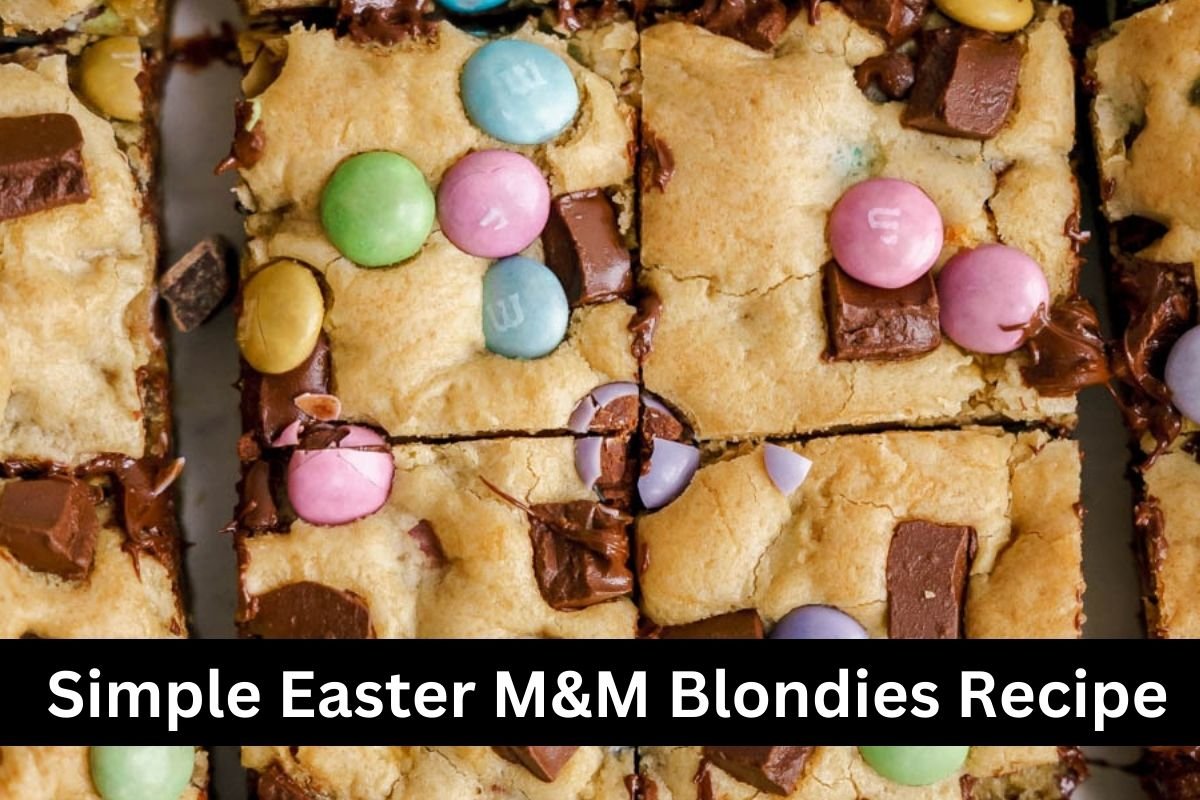Simple Easter M&M Blondies Recipe