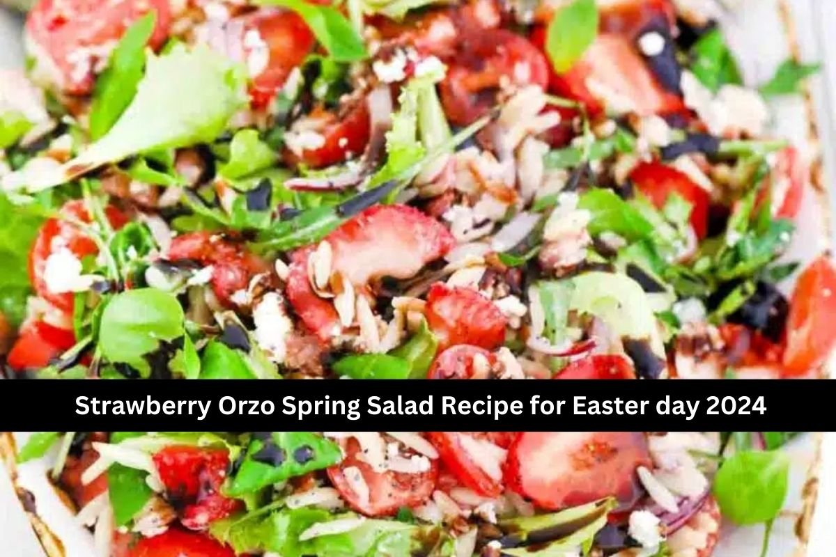 Strawberry Orzo Spring Salad Recipe for Easter day 2024